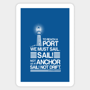 We Must Sail,Franklin D.Roosevelt, Quote Poster Sticker